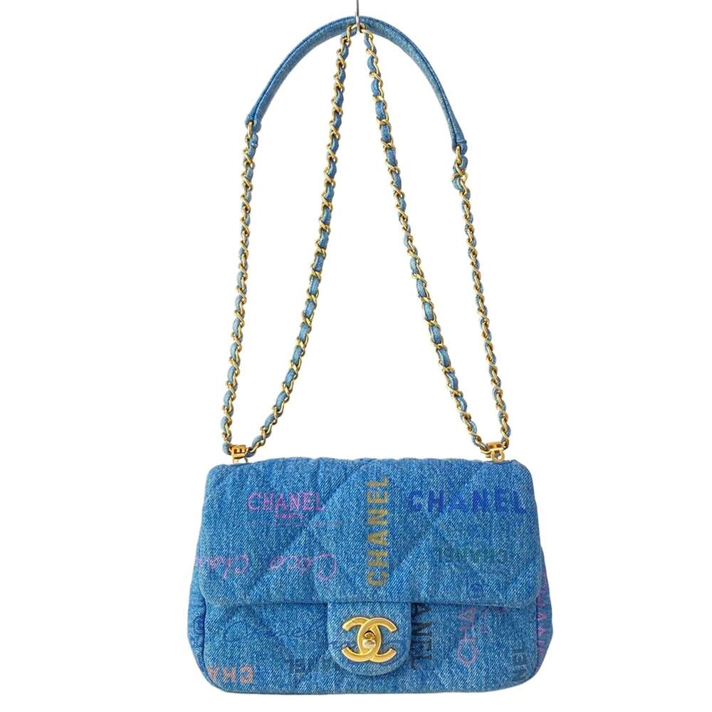 Chanel Small Flap Bag / Matelasse Shoulder Bag AS3134 Blue Multi